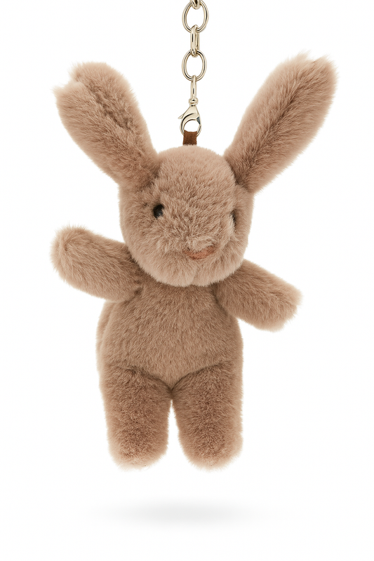 Brown Bunny Bag Charm